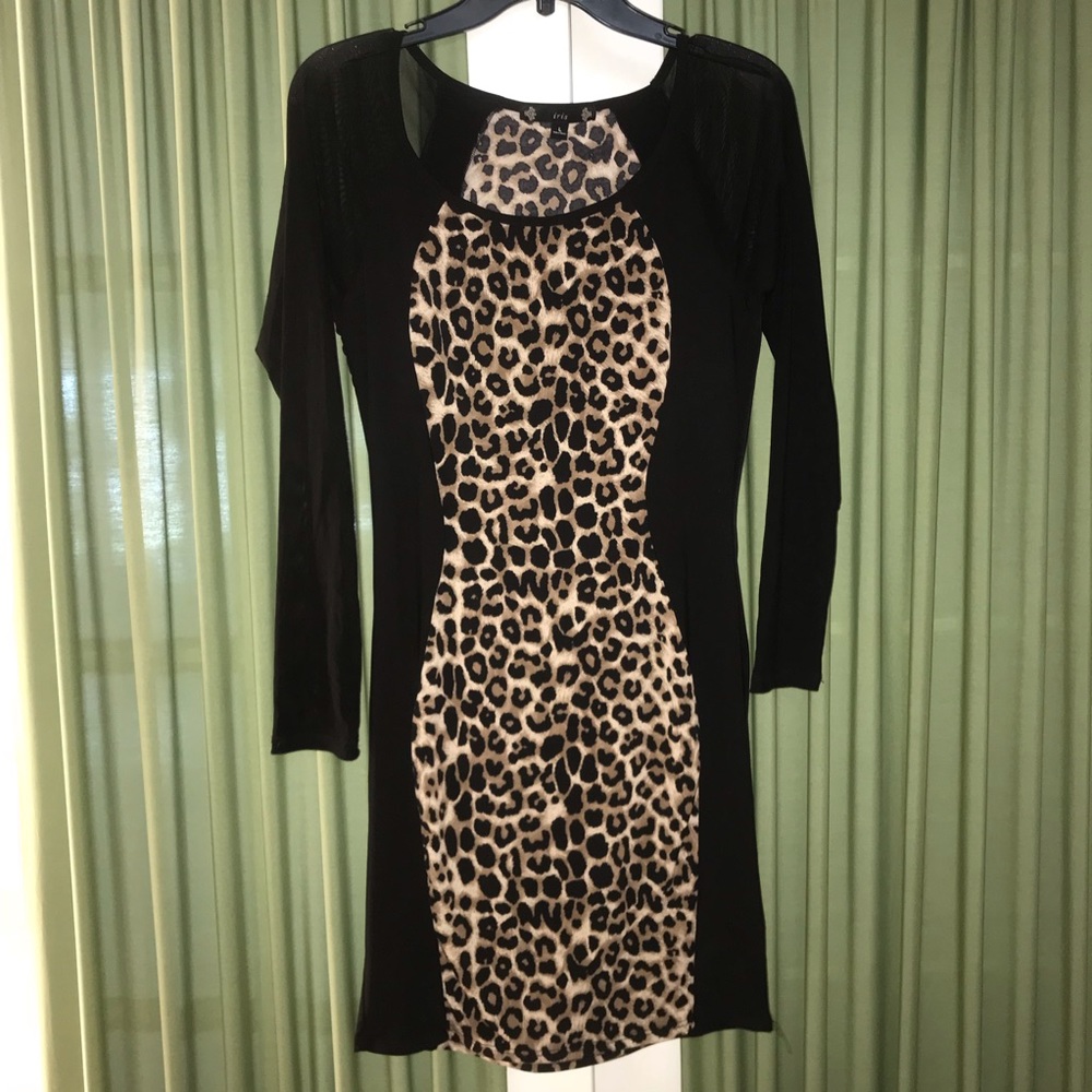 Iris Leopard Body-con Mini Dress